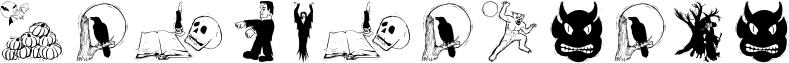 Image preview of font HalloweenTwo