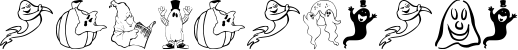 Image preview of font Spooky